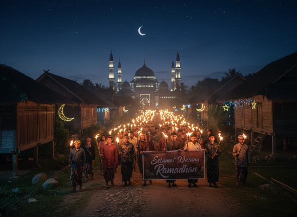 Pawai Obor Menyambut Bulan Ramadhan